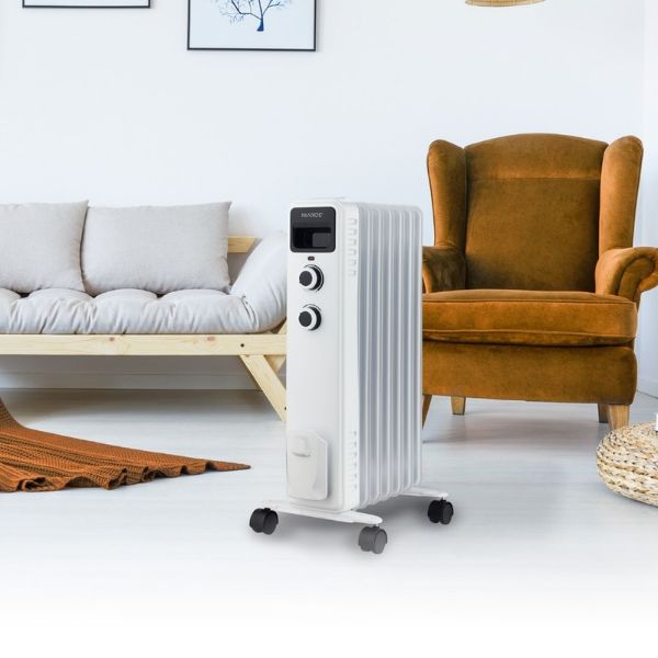 Olejový radiátor 3 režimy max 1500W 7 žeber kolečka, na 15m2, 3 roky záruka