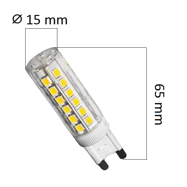 Stmívatelná LED  žárovka G9 6W 550lm, denní, ekvivalent 48W