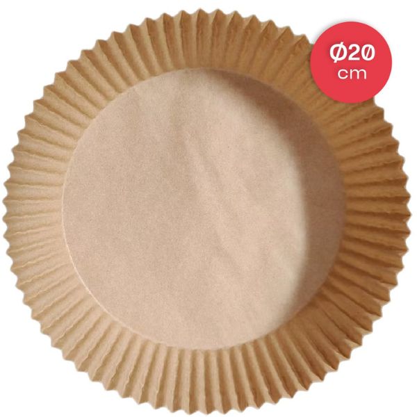 Pečící papír do horkovzdušné fritézy, kruh 20cm, výška 5cm, balení 100ks