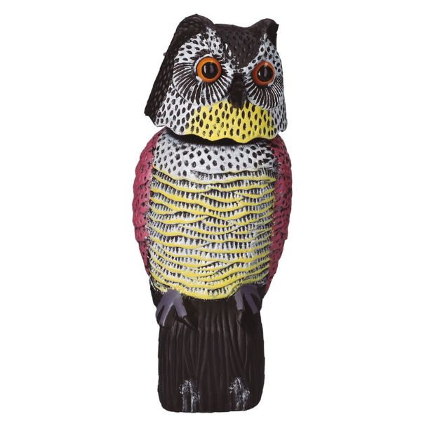 Plašič ptáků sova, Navelis, výška 40cm, sama pohybuje hlavou, bezbateriový provoz