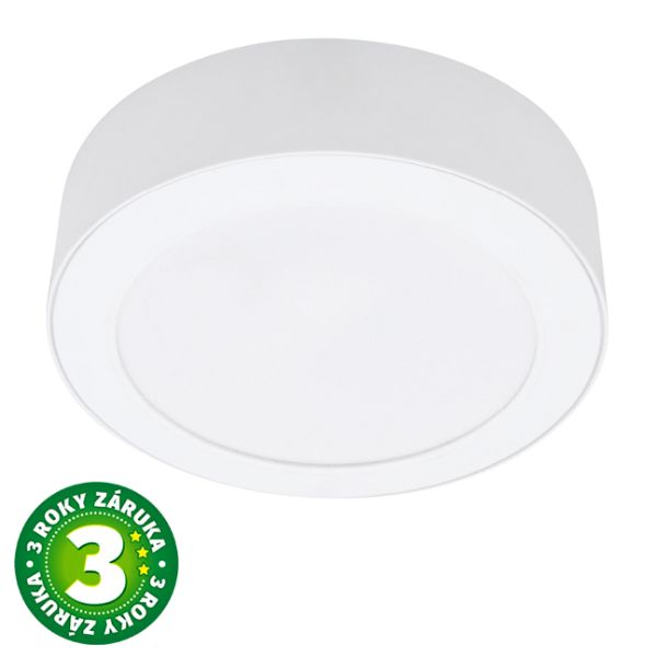 Prémiový přisazený LED panel 6W 540lm, denní, kruhový, 12,3cm, 3 roky záruka