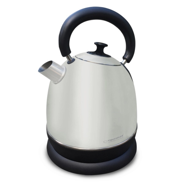 Rychlovarná konvice retro 1,8l, kartáčovaný matný nerez a černý plast