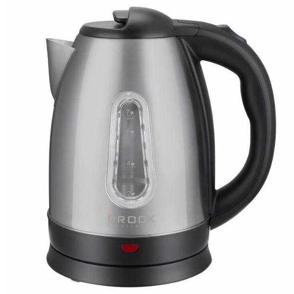 Rychlovarná konvice 1,8l, Brock, 1500W, nerez, lesklý šedý lak