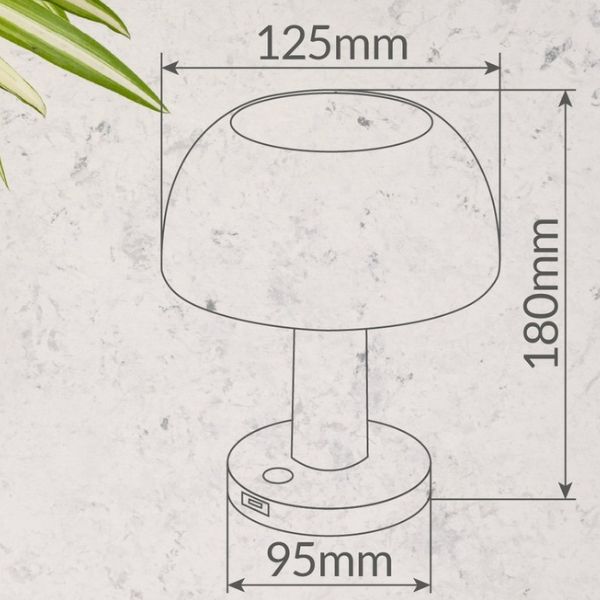 Solární LED stolní lampa Urgani s nabíjením USB, RGB, 1,6W, 18cm, 3 roky záruka