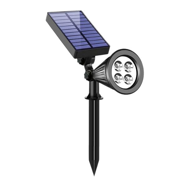 Zahradní solární reflektor Alezu, 33cm, zapichovací nebo na zeď, 3W, 250lm, bílé světlo