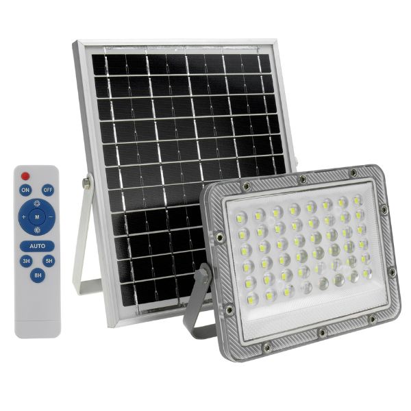 Venkovní solární světlo LED s čidlem 50W 500lm, studená, samostatný solární panel, DO