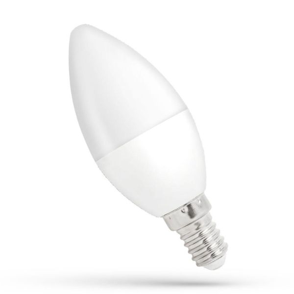 Stmívatelná LED žárovka svíčka E14 6W 500lm, denní, ekvivalent 41W