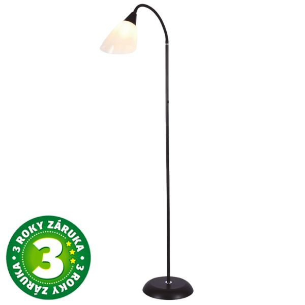 Stojací lampa Langadu na 1 žárovku E27 max 40W, černá, 3 roky záruka