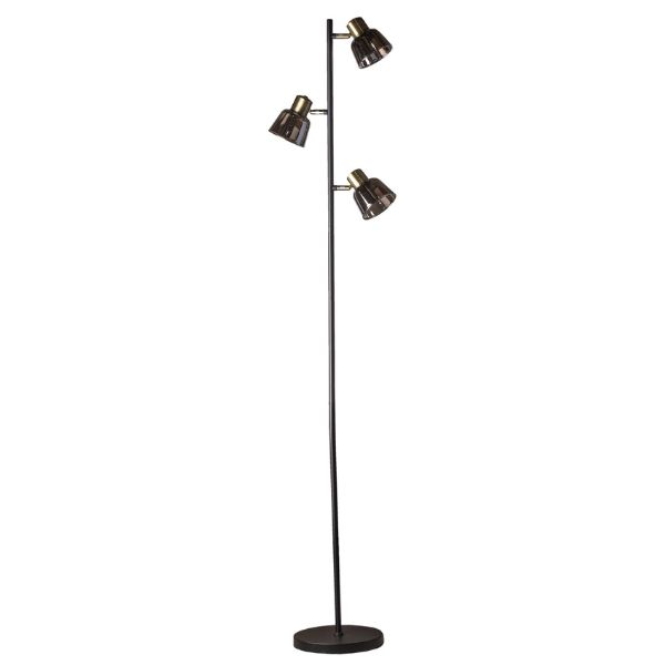 Stojací lampa Reva 3xE14 7W, 150cm, černá