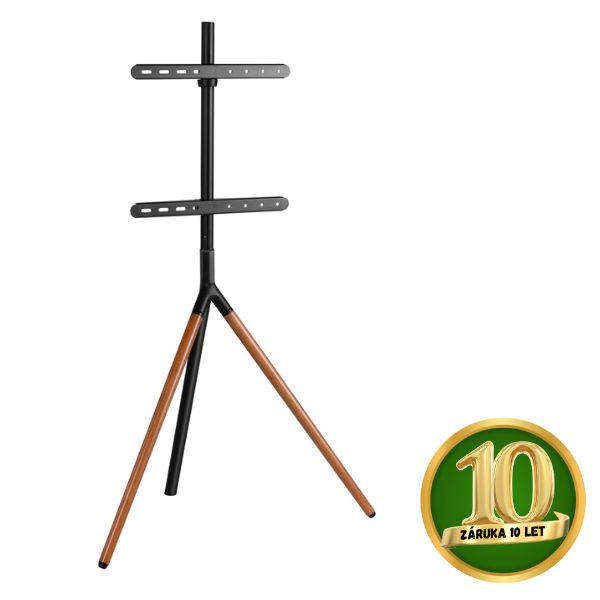 Stojan na TV 45"- 65" na podlahu Holmios, otočný o 70°, nosnost 32kg, černý, 10 let záruka