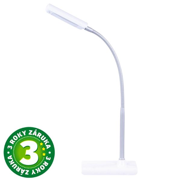 LED stolní lampa GSC Susua 6,6W, 400lm, studené světlo, bílá, 3 roky záruka