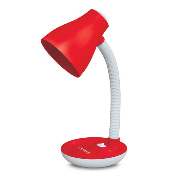 Moderní stolní lampa na 1 žárovku E27, červenobílá