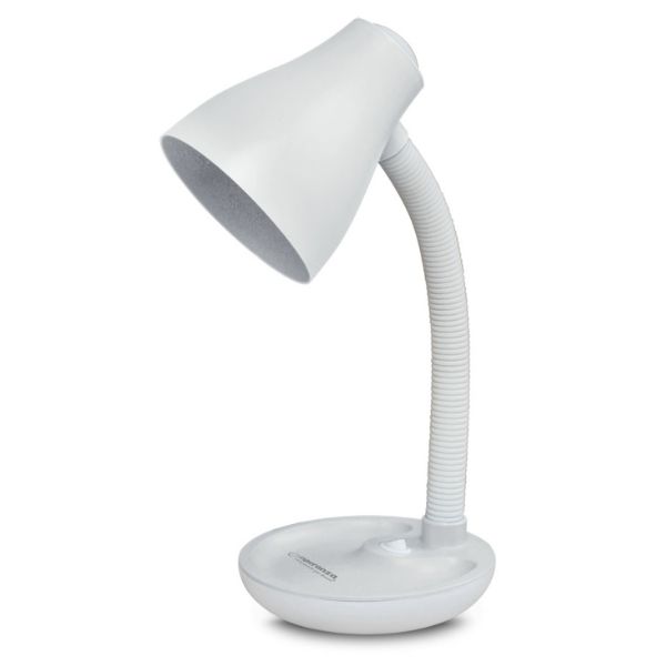 Moderní stolní lampa na 1 žárovku E27, bílá