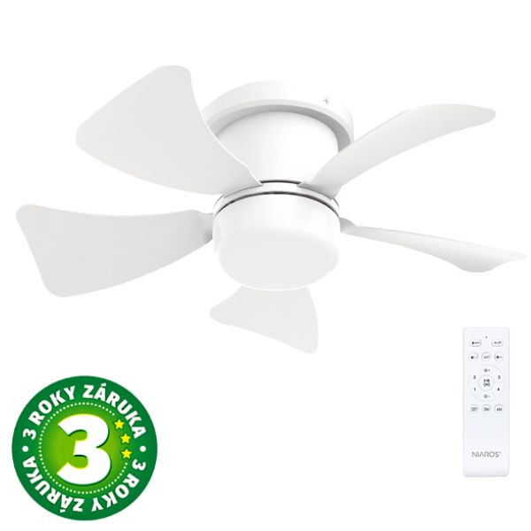 Stropní ventilátor se světlem Oristan 46cm 25W 1400lm CCT, dálkové ovládání, 3 roky záruka