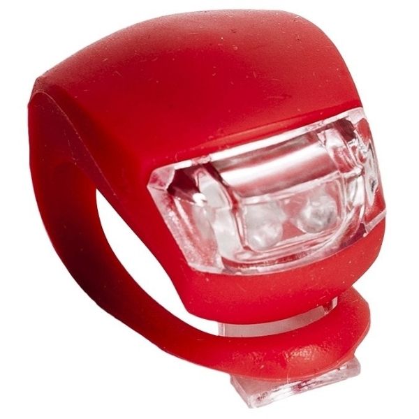 LED světlo na kolo 1W 50lm IP65, červené - blikačka