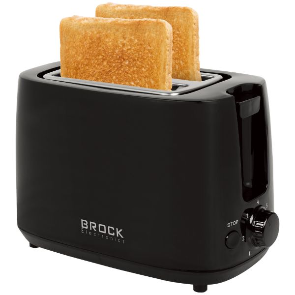 Topinkovač na 2 toasty Brock, 700W, černý