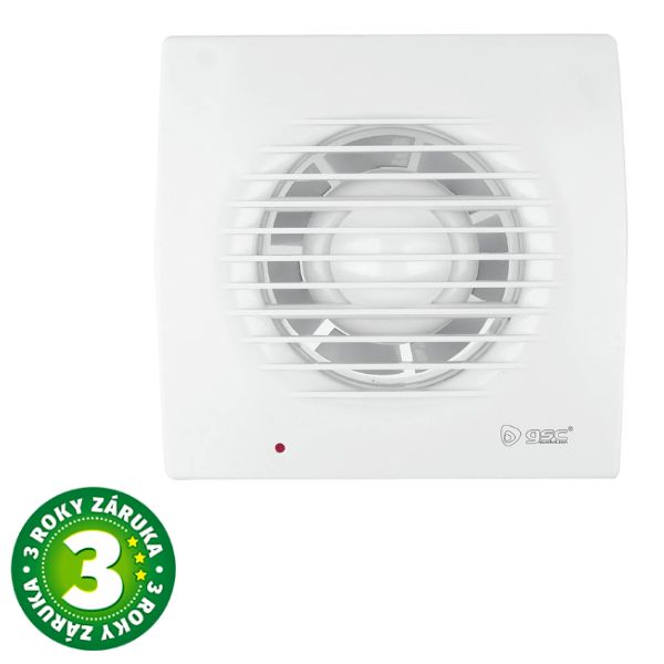 Koupelnový ventilátor GSC Senir 148mm, 170m3/h, 43dB, 22W, bílý, 3 roky záruka