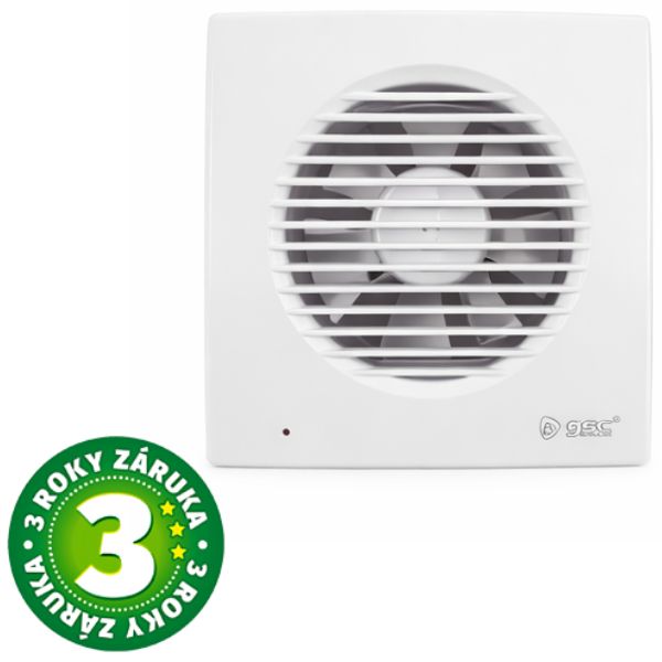 Koupelnový ventilátor GSC Senir 148mm, 170m3/h, 43dB, 22W, bílý, 3 roky záruka