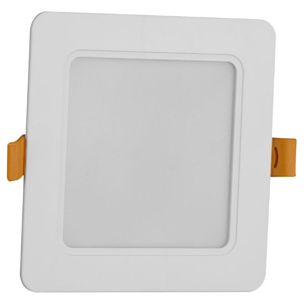 Vestavný LED panel 9W 900lm, teplá, čtvercový, 12cm