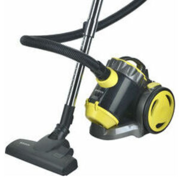 Bezsáčkový cyklónový  vysavač Brock, 800W, 2l sběrná nádoba, 78 dB, akční rádius 6m, žlutý