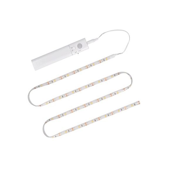 LED pásek s pohybovým senzorem, teplá, 1m, na baterie 4x AAA