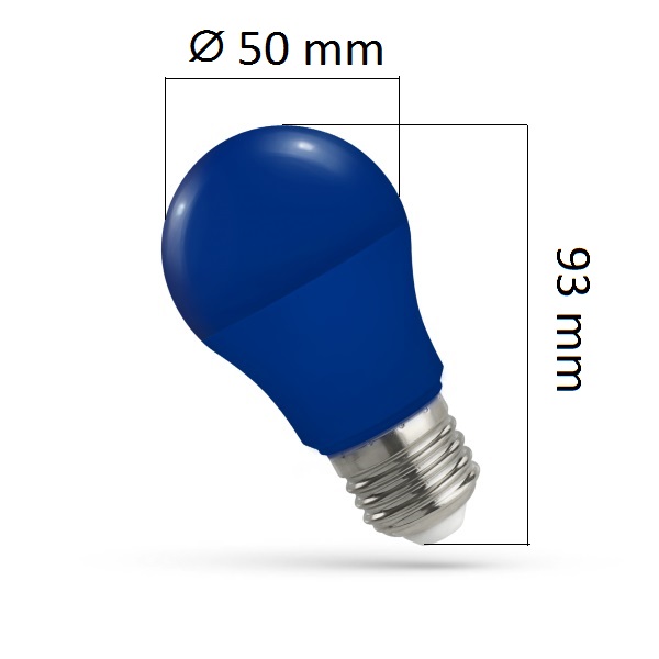 Barevná LED žárovka E27 5W modrá