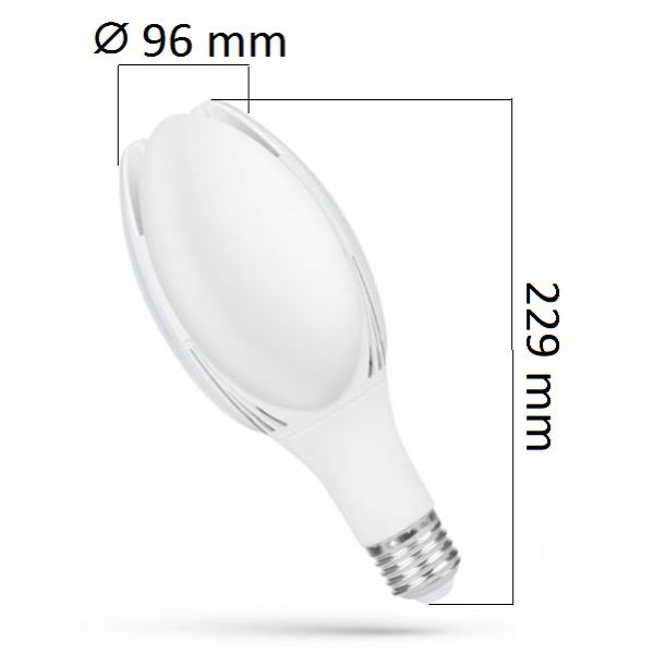 LED žárovka E27 50W 6700lm, denní, ekvivalent 400W